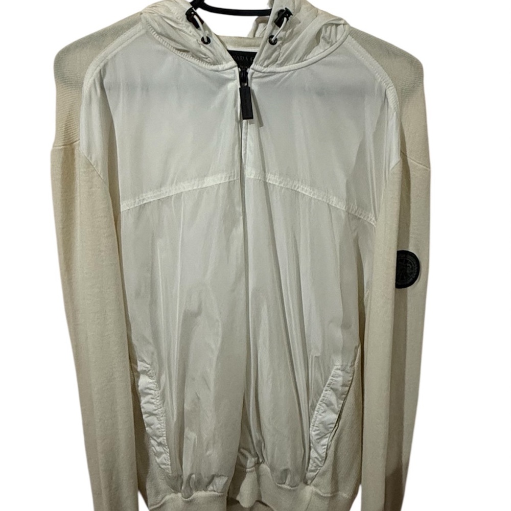 Canada Goose Men's Off-White Zip-Up Sweater